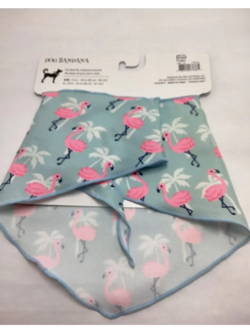 Dog Bandana Pink Flamingo Small Medium 15 to18 inches Triangle
